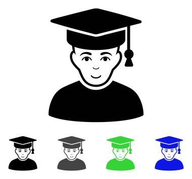 Profesör düz simgesi