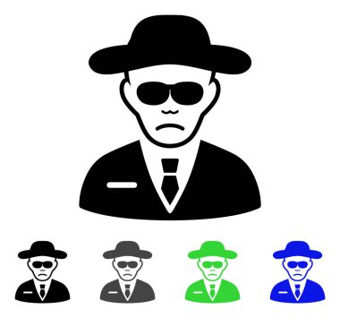 Güvenlik aracı düz simgesi