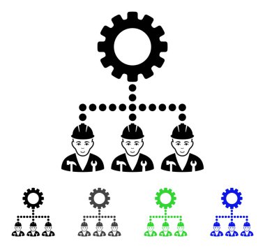 Servis personeli düz simgesi