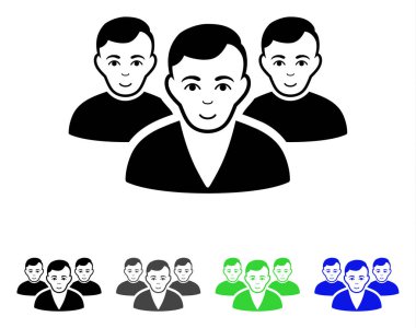 Kullanıcı grubu düz simgesi