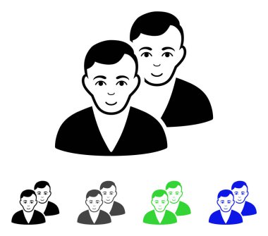 Kullanıcılar düz simgesi