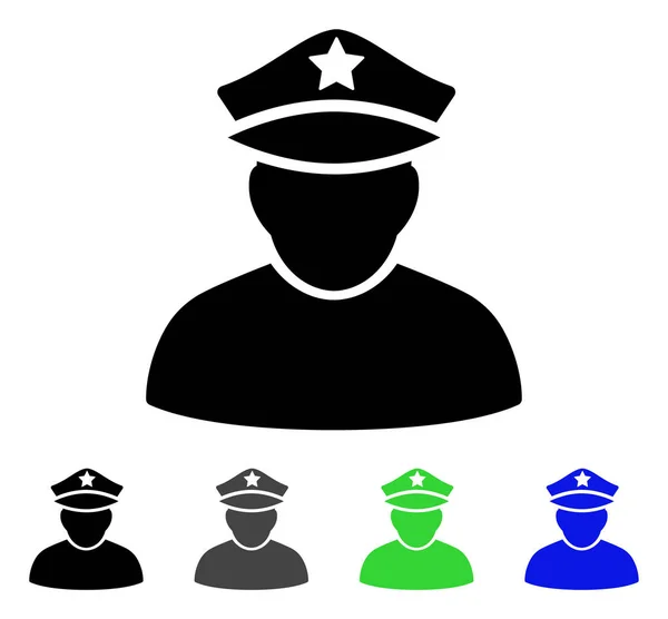 Général de l'Armée Flat Icon — Image vectorielle
