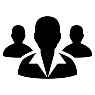 Müşteriler düz simgesi