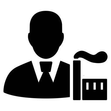 Sanayi kapitalist düz simgesi