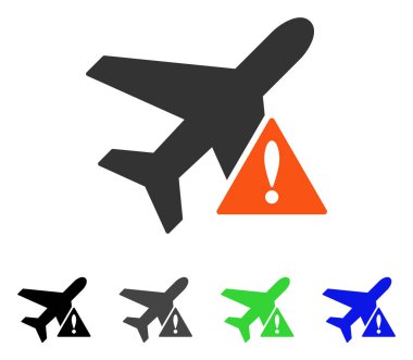Uçak hata düz simgesi