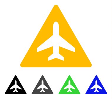 Uçak sorun düz simgesi