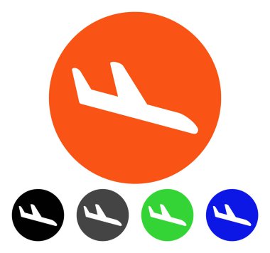 Tehlike iniş uçak düz simgesi