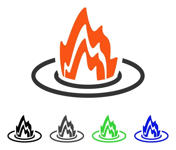 Posizione antincendio Icona piatta — Vettoriale Stock