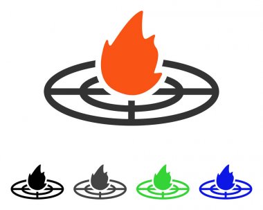 Hedef düz simgesini ateş