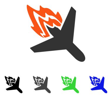 Hava kazasında düz simgesi