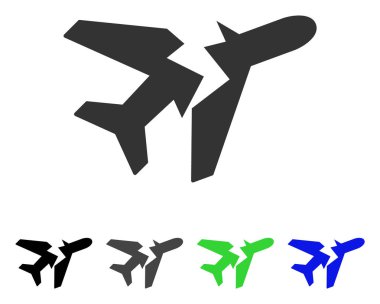 Uçak düz simgesi kırmak