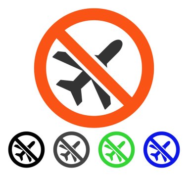 Yasak uçak düz simgesi