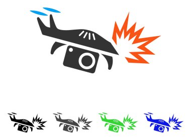 Casus uçağı patlama düz simgesi