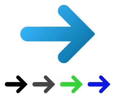 Daire degrade simgesini sağ ok