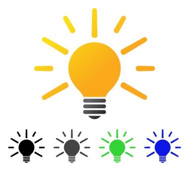 Ampul daire degrade simgesi