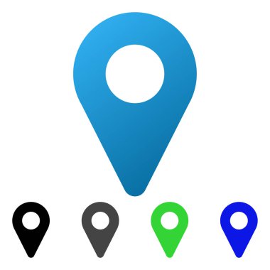 Marker harita daire degrade simgesi