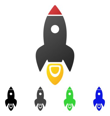 Roket başlatmak daire degrade simgesi