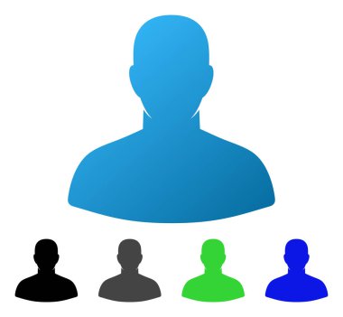 Kullanıcı düz degrade simgesi