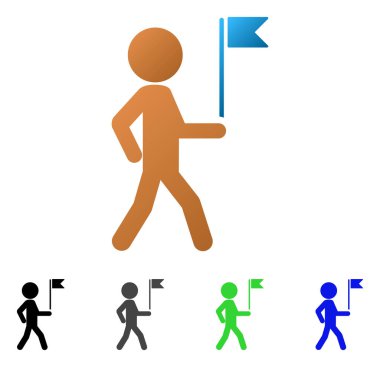 Çocuk bayrak Kılavuzu Daire degrade simgesi