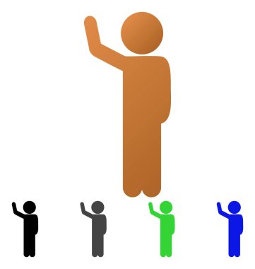 Çocuk otostop daire degrade simgesi