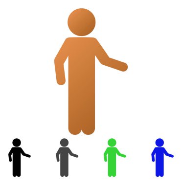 Çocuk davet daire degrade simgesi