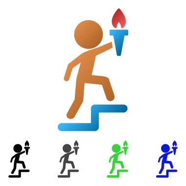 Çocuk lider daire degrade simgesi