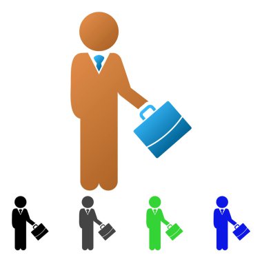 Çocuk Yöneticisi düz degrade simgesi