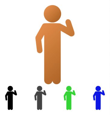 Çocuk görüş daire degrade simgesi