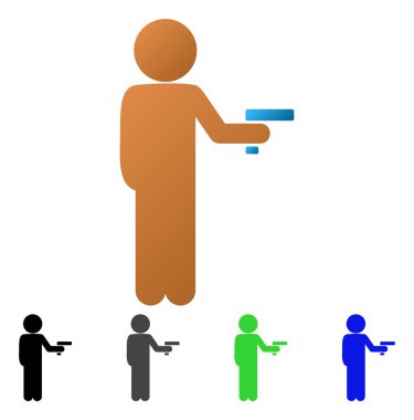 Çocuk hırsızı daire degrade simgesi