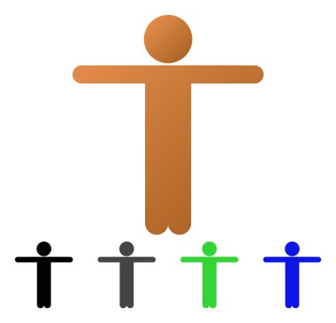 Çocuk Scarescrow düz degrade simgesi