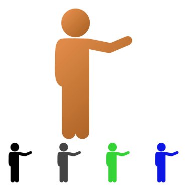 Çocuk düz degrade simge göster