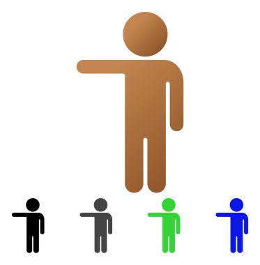 Çocuk düz degrade simge göster