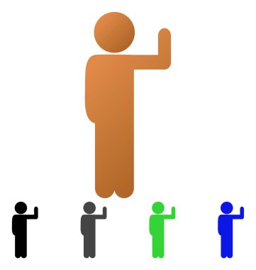 Çocuk oy daire degrade simgesi