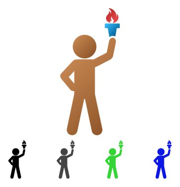 Çocuk özgürlük ile yakın daire degrade simgesi