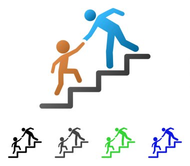 Eğitim adımları daire degrade simgesi