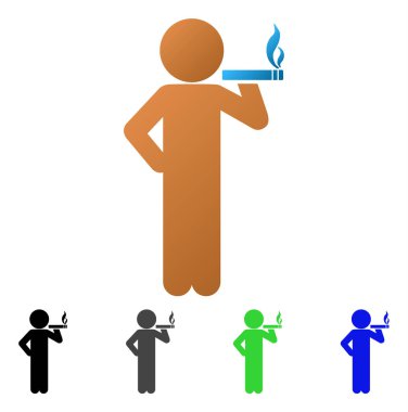 Sigara çocuk düz degrade simgesi