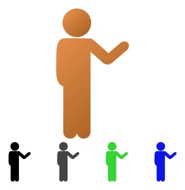 Çocuk düz degrade söz simge