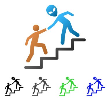 Yabancı eğitim yardım daire degrade simgesi