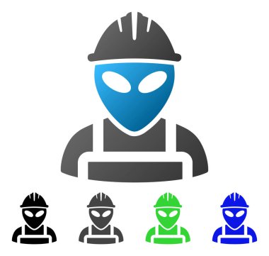 Yabancı işçi daire degrade simgesi