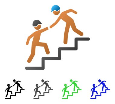 Oluşturucu iş yardımcı daire degrade simgesi