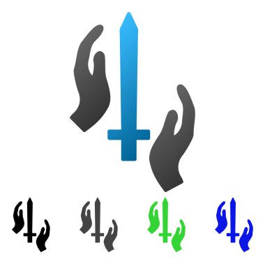 Klasik güvenlik daire degrade simgesi