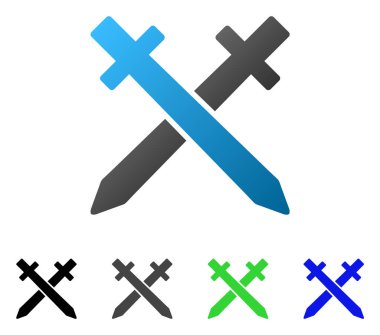 Geçiş kılıç daire degrade simgesi