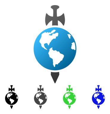 Toprak koruma daire degrade simgesi