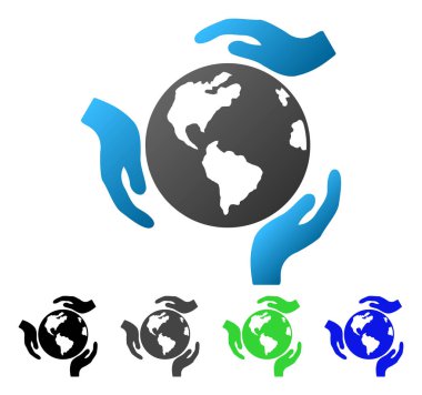 Toprak koruma daire degrade simgesi