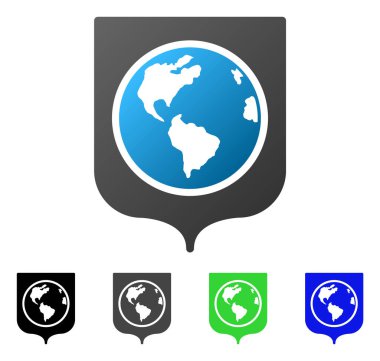 Toprak kalkan daire degrade simgesi