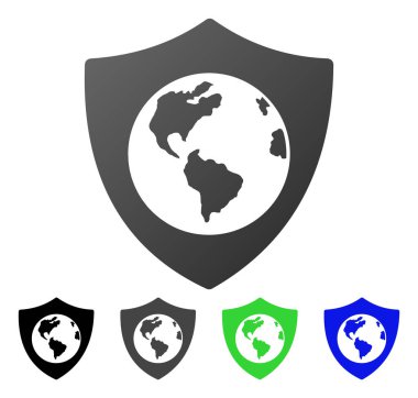 Toprak kalkan daire degrade simgesi