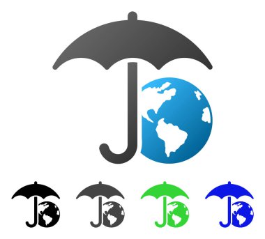 Toprak şemsiye daire degrade simgesi