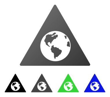 Dünya düz degrade simgesi uyarı