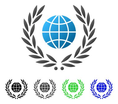 Küresel amblemi daire degrade simgesi