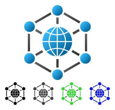 Genel Web düğümleri daire degrade simgesi